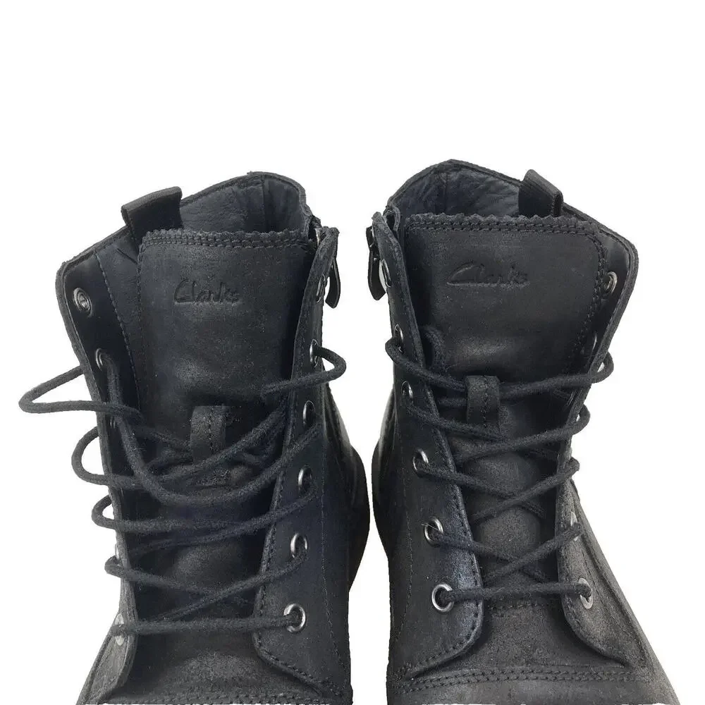 Clarks Black Leather Men's Boots - Picture 8 of 9